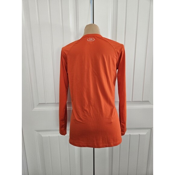 Under Armour Heat Gear Fitted Shirt Orange M - Picture 5 of 8